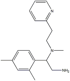 [2-amino-1-(2,4-dimethylphenyl)ethyl](methyl)[2-(pyridin-2-yl)ethyl]amine 结构式