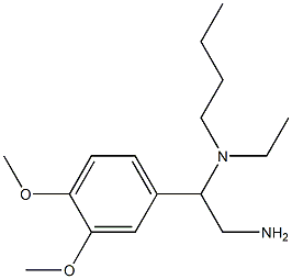 [2-amino-1-(3,4-dimethoxyphenyl)ethyl](butyl)ethylamine 化学構造式