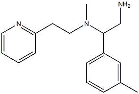 [2-amino-1-(3-methylphenyl)ethyl](methyl)[2-(pyridin-2-yl)ethyl]amine 化学構造式