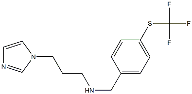 [3-(1H-imidazol-1-yl)propyl]({4-[(trifluoromethyl)sulfanyl]phenyl}methyl)amine Struktur