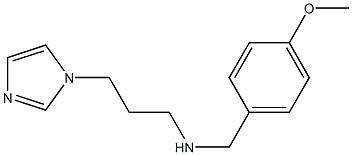 [3-(1H-imidazol-1-yl)propyl][(4-methoxyphenyl)methyl]amine 化学構造式