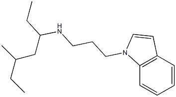 [3-(1H-indol-1-yl)propyl](5-methylheptan-3-yl)amine,,结构式