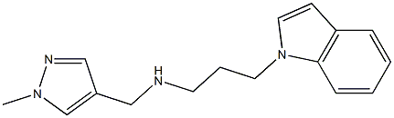 [3-(1H-indol-1-yl)propyl][(1-methyl-1H-pyrazol-4-yl)methyl]amine 结构式