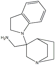 [3-(2,3-dihydro-1H-indol-1-yl)-1-azabicyclo[2.2.2]octan-3-yl]methanamine Structure