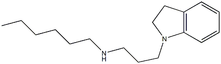 [3-(2,3-dihydro-1H-indol-1-yl)propyl](hexyl)amine 结构式