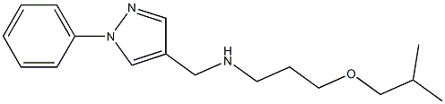 [3-(2-methylpropoxy)propyl][(1-phenyl-1H-pyrazol-4-yl)methyl]amine 化学構造式