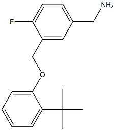[3-(2-tert-butylphenoxymethyl)-4-fluorophenyl]methanamine 结构式