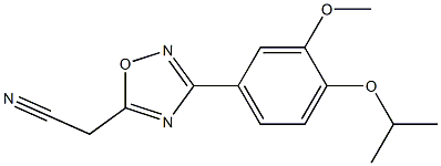 [3-(4-isopropoxy-3-methoxyphenyl)-1,2,4-oxadiazol-5-yl]acetonitrile Structure