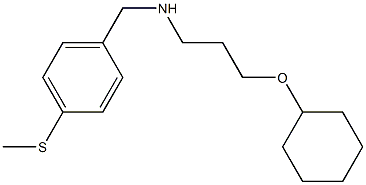 [3-(cyclohexyloxy)propyl]({[4-(methylsulfanyl)phenyl]methyl})amine 化学構造式