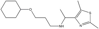 [3-(cyclohexyloxy)propyl][1-(2,5-dimethyl-1,3-thiazol-4-yl)ethyl]amine Structure