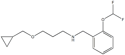 [3-(cyclopropylmethoxy)propyl]({[2-(difluoromethoxy)phenyl]methyl})amine 化学構造式