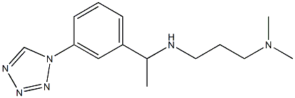 [3-(dimethylamino)propyl]({1-[3-(1H-1,2,3,4-tetrazol-1-yl)phenyl]ethyl})amine,,结构式