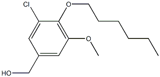 [3-chloro-4-(hexyloxy)-5-methoxyphenyl]methanol 结构式