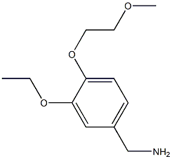 [3-ethoxy-4-(2-methoxyethoxy)phenyl]methanamine Struktur