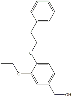 [3-ethoxy-4-(2-phenylethoxy)phenyl]methanol 化学構造式