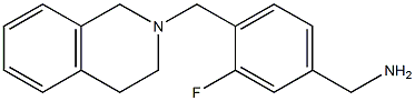 [3-fluoro-4-(1,2,3,4-tetrahydroisoquinolin-2-ylmethyl)phenyl]methanamine,,结构式