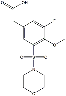 [3-fluoro-4-methoxy-5-(morpholin-4-ylsulfonyl)phenyl]acetic acid Structure