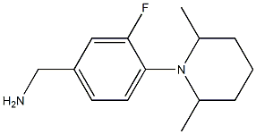 [4-(2,6-dimethylpiperidin-1-yl)-3-fluorophenyl]methanamine Struktur