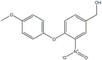 [4-(4-methoxyphenoxy)-3-nitrophenyl]methanol Struktur
