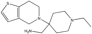 [4-(6,7-dihydrothieno[3,2-c]pyridin-5(4H)-yl)-1-ethylpiperidin-4-yl]methylamine 结构式