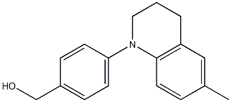 [4-(6-methyl-1,2,3,4-tetrahydroquinolin-1-yl)phenyl]methanol,,结构式