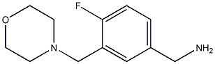 [4-fluoro-3-(morpholin-4-ylmethyl)phenyl]methanamine 结构式