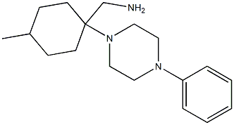 [4-methyl-1-(4-phenylpiperazin-1-yl)cyclohexyl]methylamine 化学構造式