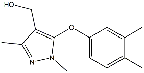 [5-(3,4-dimethylphenoxy)-1,3-dimethyl-1H-pyrazol-4-yl]methanol,,结构式