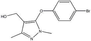 [5-(4-bromophenoxy)-1,3-dimethyl-1H-pyrazol-4-yl]methanol 结构式