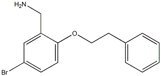 [5-bromo-2-(2-phenylethoxy)phenyl]methanamine,,结构式