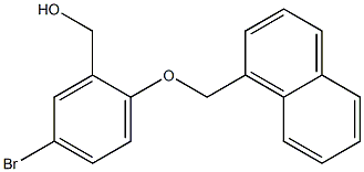 [5-bromo-2-(naphthalen-1-ylmethoxy)phenyl]methanol 化学構造式