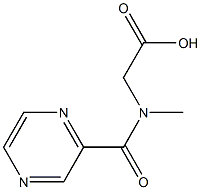 [methyl(pyrazin-2-ylcarbonyl)amino]acetic acid Structure