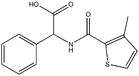 {[(3-methylthien-2-yl)carbonyl]amino}(phenyl)acetic acid Structure