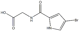 {[(4-bromo-1H-pyrrol-2-yl)carbonyl]amino}acetic acid Struktur