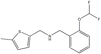 {[2-(difluoromethoxy)phenyl]methyl}[(5-methylthiophen-2-yl)methyl]amine 结构式