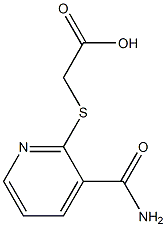 {[3-(aminocarbonyl)pyridin-2-yl]thio}acetic acid Structure