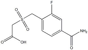 {[4-(aminocarbonyl)-2-fluorobenzyl]sulfonyl}acetic acid,,结构式