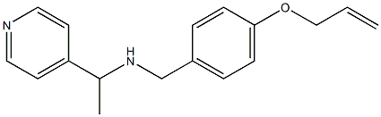 {[4-(prop-2-en-1-yloxy)phenyl]methyl}[1-(pyridin-4-yl)ethyl]amine Struktur