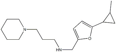 {[5-(2-methylcyclopropyl)furan-2-yl]methyl}[3-(piperidin-1-yl)propyl]amine,,结构式