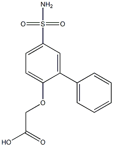 {[5-(aminosulfonyl)-1,1'-biphenyl-2-yl]oxy}acetic acid,,结构式