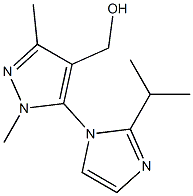 {1,3-dimethyl-5-[2-(propan-2-yl)-1H-imidazol-1-yl]-1H-pyrazol-4-yl}methanol 结构式