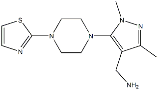 {1,3-dimethyl-5-[4-(1,3-thiazol-2-yl)piperazin-1-yl]-1H-pyrazol-4-yl}methanamine