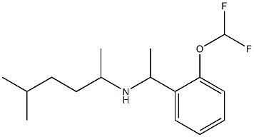 {1-[2-(difluoromethoxy)phenyl]ethyl}(5-methylhexan-2-yl)amine,,结构式