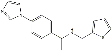 {1-[4-(1H-imidazol-1-yl)phenyl]ethyl}(thiophen-2-ylmethyl)amine,,结构式