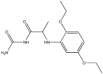 {2-[(2,5-diethoxyphenyl)amino]propanoyl}urea 化学構造式