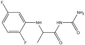 {2-[(2,5-difluorophenyl)amino]propanoyl}urea 结构式