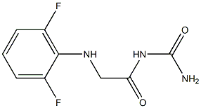 {2-[(2,6-difluorophenyl)amino]acetyl}urea Structure