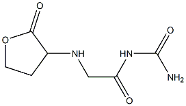 {2-[(2-oxooxolan-3-yl)amino]acetyl}urea,,结构式