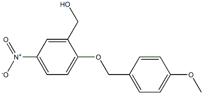 {2-[(4-methoxyphenyl)methoxy]-5-nitrophenyl}methanol Struktur
