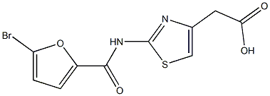 {2-[(5-bromo-2-furoyl)amino]-1,3-thiazol-4-yl}acetic acid Structure